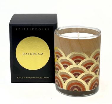 Gold Foil Wood Wrapped Candle  Daydream