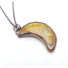 Load image into Gallery viewer, Fossilized Coral Crescent Moon Pendant
