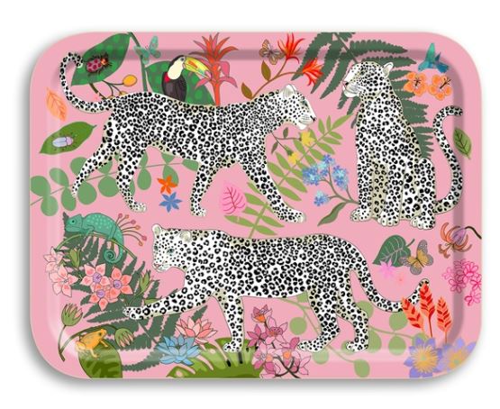 Leopard Pink Birch Tray