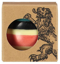 Load image into Gallery viewer, British Colour Standard Large Striped Ball Candle - Honey Bird
