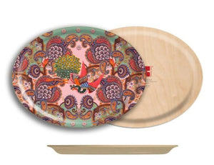 Paisley Floral Oval Tray