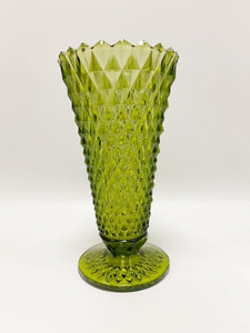 Diamond Cut Glass Vase