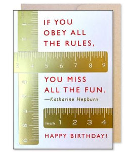 Rulebreaker Birthday Card
