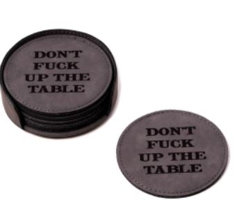 'Table' Coaster Set with Holder