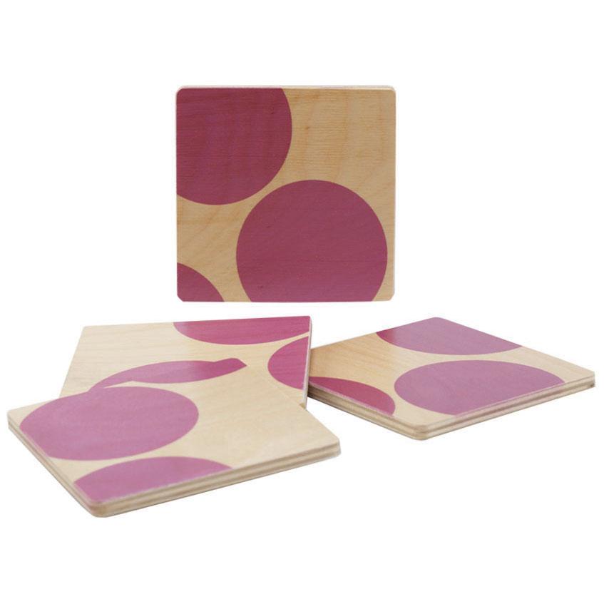 Lavender Dot Coaster Set